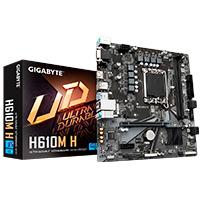 [H610M H] MB GIGABYTE H610M H S-1700 12VA 13VA 14VA GEN / 2X DDR5 5600 / VGA / HDMI / PCIE 4.0 / USB 3.2 / MICRO ATX / GAMA BAJA