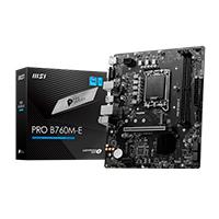 [PRO B760M-E] MB MSI B760 INTEL S-1700 14A/13A/12A GEN/4X DDR5 4800/1XDP/HDMI/M.2/4X USB3.2/USB-C/ATX/GAMA MEDIA/RGB