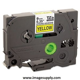 [TZES621] Cinta  Brother Tzes621 Negro Sobre Amarillo 9mm X 8 M Largo