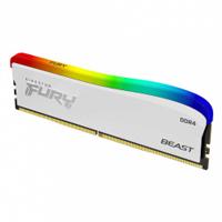 [KF432C16BWA/8] MEMORIA RAM KINGSTON DIMM DDR4 8GB 3200MT/S FURY BEAST WHITE XMP RGB CL16 288PIN 1.35V C/DISIPADOR DE CALOR P/PC/GAMER/ALTO RENDIMIENTO (KF432C16BWA/8)