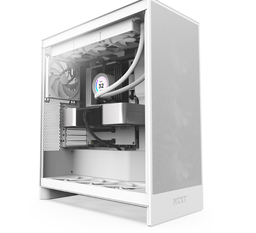 [dim-CM-H72FW-01-1] Gabinete NZXT H7 Flow 2024 con Ventana, Midi-Tower, Mini-ITX/Micro-ATX/ATX, USB 3.0, sin Fuente, 3 Ventiladores Instalados, Blanco(pue)