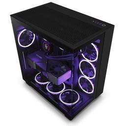 [CM-H91FB-01-1] GABINETE NZXT H9 FLOW /NEGRO/VIDRIO TEMPLADO/ATX MID TOWER /C/4 VENTILADORES/GAMER