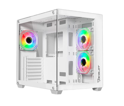 [W-CUBE 2] GABINETE OCELOT GAMING COLOR BLANCO, ATX, FRONTAL CRISTAL TEMPLADO, CRISTAL LATERAL , FILTRO POLVO MAGNETICO, ESPACIO PARA 8 VENTILADORES /SOPORTA GPU HASTA 410MM