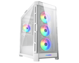 [385AD10.0002-1] Gabinete Cougar Duoface Pro RGB con Ventana, Midi-Tower, Mini-ITX/Micro-ATX/ATX/CEB/E-ATX, USB 3.0/2.0, sin Fuente, 4 Ventiladores ARGB Instalados, Blanco