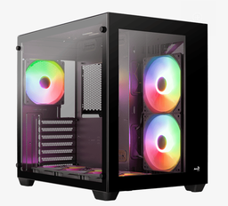 [4711099474110] Gabinete Aerocool Drift V2, Midi-Tower, ATX/Micro-ATX/Mini-ITX, sin Fuente, 6 Ventiladores Instalados, Negro
