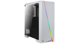 [4718009152342] Gabinete Aerocool Cylon Tempered Glass-Blanco, Midi-Tower, ATX/Micro-ATX/Mini-ITX, USB 2.0/3.0, sin Fuente, 1 Ventilador Instalado, Blanco