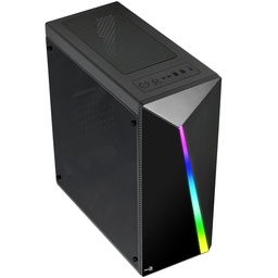 [4718009157682] Gabinete Aerocool Shard, Midi-Tower, ATX/Micro-ATX/Mini-ITX, USB 2.0/3.0, sin Fuente, 1 Ventilador Instalado, Negro