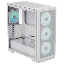 [4711099474318] Gabinete APNX C1 con Ventana, Midi-Tower, ATX/Micro-ATX/Mini-ITX, USB 3.0, sin Fuente, 4 Ventiladores ARGB Incluidos Blanco