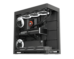 [4251442512149] Gabinete Aerocool Havn Hs 420 Black Atx Kit de GPU Vertical PCIe 5.0, 11 Ventiladores de 140 mm y Soporte(no incluidos) de radiador 3 x 420 mm, gestión de Cables SimpliCable, Vidrio