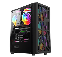 [4711401662815] Gabinete Formula Mana Ventiladores Led, Mid Atx, Usb 3.0,type-c, Black