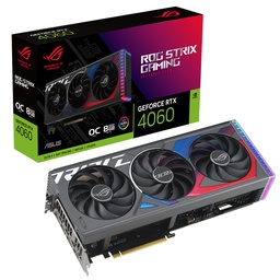 [ROG-STRIX-RTX4060-O8G-GAMING-1] Tarjeta De Video Asus Nvidia Rtx4060/pcie X16 4.0/8gb Gddr6/hdmi/3xdp/estandar/gama Media/gaming