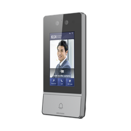 [DS-KV9503-WBE1] Videoportero Ip 2 Megapixel / Llamada Y Apertura Remota Desde App Hik-connect / Reconocimiento Facial / Panel Touch 4.3"/ Exterior Ip65 + Antivandalico Ik08 / Botón Mecanico De Llamada / Poe / 1 Departamento / Apertura Con Tarjeta, Codigo Pin
