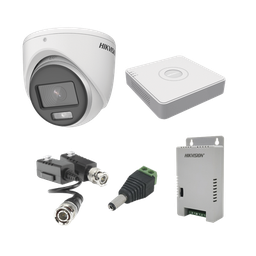 [KH1080PL4EC] Kit Colorvu Turbohd 1080plite / Dvr 4 Canales / 4 Cámaras Eyeball (exterior) / Transceptores / Conectores / Fuente De Poder Profesional