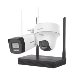 [NKS422W02H] Kit Ip Inalámbrico 2 Megapíxel / Nvs 4 Canales / 1 Cámara Bala Exterior + 1 Cámara Turret Interior Con Lente 2.8 Mm Y Dual Light / Audio Bidireccional (micrófono Y Bocina) / Soporta Micro Sd De 512 Gb