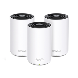 [DECOXE75-3PACK] Kit 3 Routers Inalámbricos Mesh Interior Para Hogar / Doble Banda Wi-fi 6e Ax5400 Mbps / 3 Puerto Gigabit Wan/lan / 4 Antenas Internas / Administración Mediante La App Deco (ios, Android) / Protección Homeshield