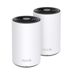 [DECOXE75-2PACK] Kit 2 Routers Inalámbricos Mesh Interior Para Hogar / Doble Banda Wi-fi 6e Ax5400 Mbps / 3 Puerto Gigabit Wan/lan / 4 Antenas Internas / Administración Mediante La App Deco (ios, Android) / Protección Homeshield