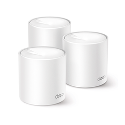 [DECOX10-3PACK] Kit 3 Routers Inalámbricos Mesh Interior Para Hogar / Doble Banda Wi-fi 6 Ax1500 Mbps / 2 Puerto Gigabit Wan/lan / 2 Antenas Internas / Administración Mediante La App Deco (ios, Android) / Protección Homeshield
