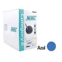 [NUC6C04BU-FE] Bobina De Cable Utp 305 M. De Cobre, Netkey, Reelex, Azul, Categoría 6 (24 Awg), 1000mbps, Pvc (cm), De 4 Pares