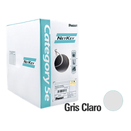 [NUC5C04IG-CE] Bobina De Cable Utp 305 M. De Cobre, Netkey, Gris Claro, Categoría 5e (24 Awg), Pvc (cm), De 4 Pares