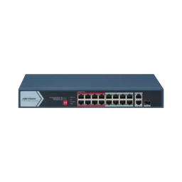 [DS-3E0318P-E/M(C)] Switch Poe+ / No Administrable / 16 Puertos 10/100 Mbps Poe+ / 2 Puertos 1000 Mbps Uplink / 1 Puerto Sfp Uplink / Modo Extendido Hasta 300 Metros / 130 W