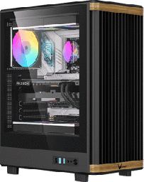 [dim-4711401662877-1] Gabinete Formula Timberline T1 Black Mid Atx 3 Air Fan Rgb, 1usb Tipoc , 1 Usb 3.0 (pue)