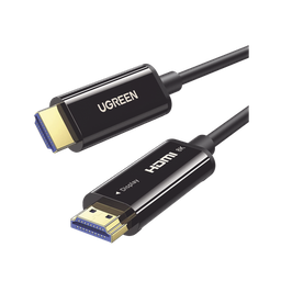 [80408] Cable Hdmi De 20 Metros Por Fibra Óptica 8k@60hz / Fibra De 4 Núcleos + Cobre Estañado De 7 Núcleos / Compatible Con Hdmi 2.1 / Alta Velocidad 18 Gbps / 3d / Hdr / Caja De Aleacion Zinc / Premium