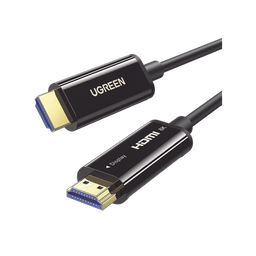 [80406] Cable Hdmi De 10 Metros Por Fibra Óptica 8k@60hz / Fibra De 4 Núcleos + Cobre Estañado De 7 Núcleos / Compatible Con Hdmi 2.1 / Alta Velocidad 18 Gbps / 3d / Hdr / Caja De Aleacion Zinc / Premium
