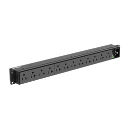 [P12B19M] Pdu Básico Para Distribución De Energía, Enchufe De Entrada Nema 5-20p, Con 12 Contactos Nema 5-20r, Instalación Horizontal De 19in, 1ur, 20 Amp, 120 Vca
