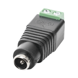 [JR-53] Adaptador Hembra Tipo Jack De 3.5 Mm Polarizado De 12 Vcc / Terminales Tipo Tornillo / Polarizado (+/-) / Ideal Para Cámaras De Video Vigilancia.
