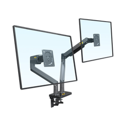 [G35NB] Montaje De Escritorio Articulado Para 2 Monitores De 22"-32" /  Soporta Hasta 15 Kg X  Brazo / Vesa 75 X 75 / 100 X 100 / Acero / Giro: 360°