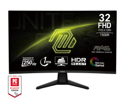 [MAG 276CF E20] Monitor Gamer Curvo MSI MAG 276CF E20 LCD 27", 1920x1080 Full HD, 200Hz, HDMI/DisplayPort, Negro