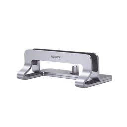 [20471] Soporte Vertical Para Laptop / Adecuado Para Escritorio / Anchura Ajustable (12-26mm) / Amplia Compatibilidad / Anti-arañazos / Anti-deslizante /ajustable Mediante Tornillos / Color Plata / Aluminio + Silicona