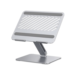 [40291] Soporte De Aluminio Para Laptop | Ajustable 180° | Soporta Laptops De 10 A 17.3''| Capacidad De Carga 5kg | Excelente Estabilidad | Diseño Para Alta Disipación De Calor | Altura Y Angulo Ajustable | Plegable Y Portátil.