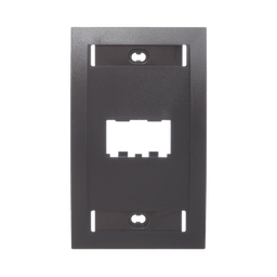 [CFPE2BLY] Placa De Pared Vertical Ejecutiva, Salida De 2 Puertos Mini-com, Con Espacios Para Etiquetas, Color Negro