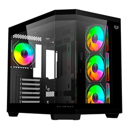 [BR-938679-2] Gabinete Balam Rush Tank 9600 M-atx Cristal Argb Negro Br-938679