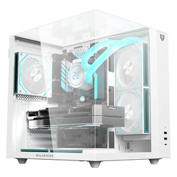 [BR-941532] Gabinete Balam Rush Gamer Majestic 6600 Mediatorre "sin Fuente" Blanco