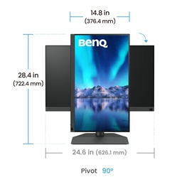 [9H.LLVLA.TBL] Monitor Benq Fotografia Sw242q 24 2560x1600 Hdmi 2.0x2 Display Port 1.4x1 Usb C Tecnologia Eye Care