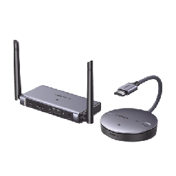 [90909A] Transmisor Y Receptor Inalámbrico Hdmi | 50m | Salida Hdmi Y Vga (simultanea) | Audio 3.5mm | Efecto 3d | Luz Indicadora Led | Clic And Go | Señal Estable | Amplia Compatibilidad | Conecta Con Un Clic.
