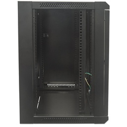 [766623711715-I] Gabinete  De 19 Para Pared 6u Intellinet Flatpack Negro 711715