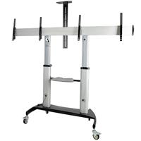[STNDMTVDUO] Carrito Para Dos Tv De 37 A 60 Pulgadas - Hasta 50kg Cada Uno - Soporte Vesa Movil Para Dos Tv - Con