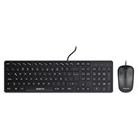 [KAQ01] Kit Teclado Y Mouse Optico Quaroni Alambrico Color Negro