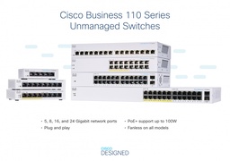 [CBS110-24PP-NA] Cbs110 Unmanaged 24-port Ge Pa Rtial Poe 2x1g Sfp Shared