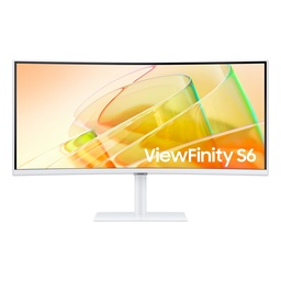 [LS34C650TALXZX] Monitor Curvo Samsung ViewFinity S6 S65TC LED 34", 3440x1440 Ultra Wide Quad HD, FreeSync, 100Hz, HDMI/DisplayPort, Bocinas Integradas, Blanco