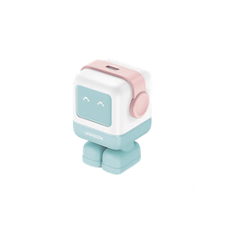 [45089B] Cargador Mini Ganrobot 30w Serie Uno | 1 Usb-c De Carga Rápida | Tecnología Gan Ii | Multiprotocolo Pd/qc/scp/fca | Carga Inteligente | Pantalla Led | Zapato Magnético Extraíble | Thermal Guard | Color Pink-blue