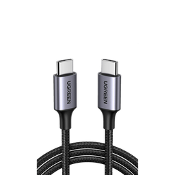 [50152] Cable Usb-c A Usb-c | 2 Metros | Transferencia De Datos De 480 Mbps | Carga Rápida De Hasta 60w | Qc 4.0/3.0/2.0 | Pd3.0 | Fpc | Afc | Protección Integrada | Caja De Aluminio | Nylon Trenzado | Color Negro.