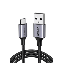[60126] Cable Usb-a A Usb-c | 1 Metro | Transferencia De Datos De 480 Mbps | Carga Rápida | Qc 4.0/3.0/2.0 | Fpc | Afc | Protección Integrada | Caja De Aluminio | Nylon Trenzado | Color Negro.