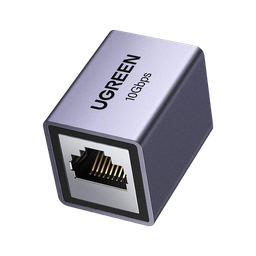 [15117] Acoplador Stp (extensor De Cable Ethernet Rj45) | 10gbps | Blindado | Compatibilidad Con Cat8 Cat7 Cat6 Cat5e | Hasta 100 Metros | Aleación De Aluminio
