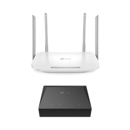 [KITONU-EC220G5] Kit De Onu Gigabit Xz000g3 Con Router Router Inalámbrico Isp Doble Banda Ac, Hasta 1167 Mbps, 4 Antenas Externas Omnidireccional, Puertos Gigabit
