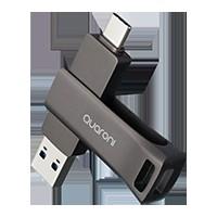 [QUM-06] Memoria Quaroni 64gb Usb 3.2 / Dual Ac / Otg / Metalica