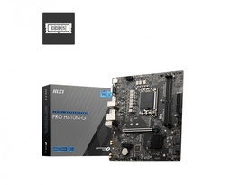 [PRO H610M-G,824142282755] Tarjeta Madre Msi / Intel H610 / Ddr5 / X4 Usb 2.0 / X2 Usb 3.2 / Vga / Hdmi / Display Port / Lan 1